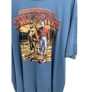 Gildan Graphic tee- shirt he leads me beside  still waters
